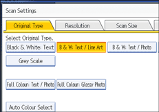 Operation panel screen illustration