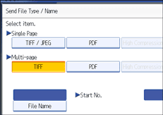 Operation panel screen illustration