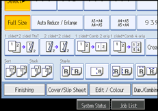 Operation panel screen illustration