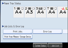 Operation panel screen illustration