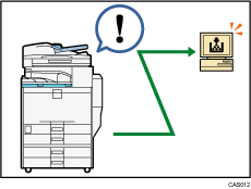 Illustration of monitoring and setting the machine via computer