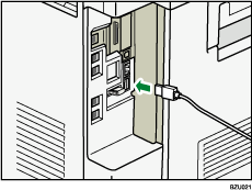 illustration of connecting the USB interfece cable