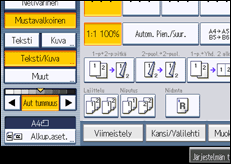 Käyttöpaneelin näytön kuvaus