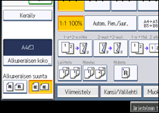 Käyttöpaneelin näytön kuvaus
