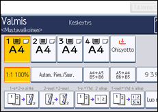 Käyttöpaneelin näytön kuvaus