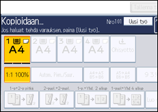 Käyttöpaneelin näytön kuvaus