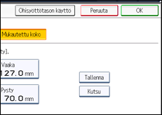 Käyttöpaneelin näytön kuvaus