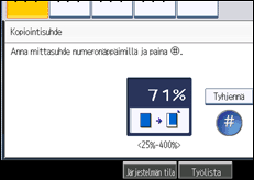Käyttöpaneelin näytön kuvaus