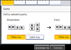Käyttöpaneelin näytön kuvaus