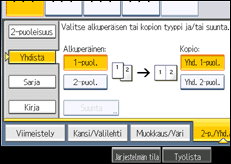 Käyttöpaneelin näytön kuvaus
