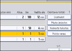 Käyttöpaneelin näytön kuvaus
