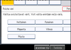 Käyttöpaneelin näytön kuvaus