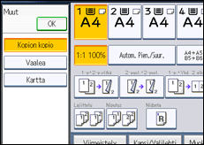 Käyttöpaneelin näytön kuvaus