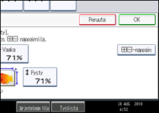 Käyttöpaneelin näytön kuvaus