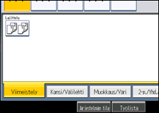 Käyttöpaneelin näytön kuvaus