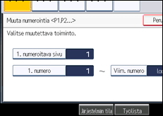 Käyttöpaneelin näytön kuvaus