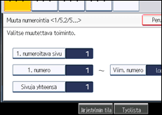 Käyttöpaneelin näytön kuvaus