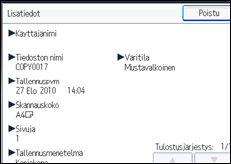 Käyttöpaneelin näytön kuvaus