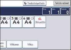 Käyttöpaneelin näytön kuvaus