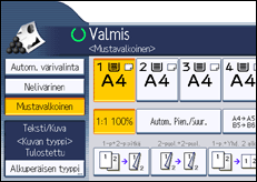 Käyttöpaneelin näytön kuvaus