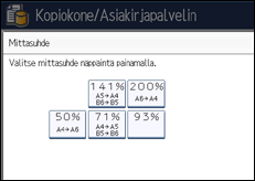 Käyttöpaneelin näytön kuvaus