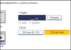 Käyttöpaneelin näytön kuvaus