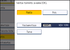 Käyttöpaneelin näytön kuvaus