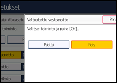 Käyttöpaneelin näytön kuvaus