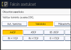 Käyttöpaneelin näytön kuvaus