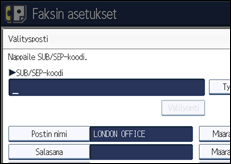 Käyttöpaneelin näytön kuvaus