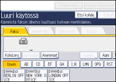 Käyttöpaneelin näytön kuvaus