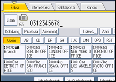 Käyttöpaneelin näytön kuvaus