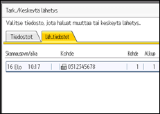 Käyttöpaneelin näytön kuvaus