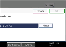 Käyttöpaneelin näytön kuvaus