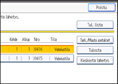 Käyttöpaneelin näytön kuvaus