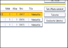 Käyttöpaneelin näytön kuvaus