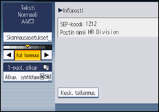 Käyttöpaneelin näytön kuvaus