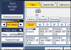 Käyttöpaneelin näytön kuvaus