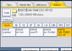 Käyttöpaneelin näytön kuvaus