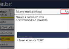 Käyttöpaneelin näytön kuvaus