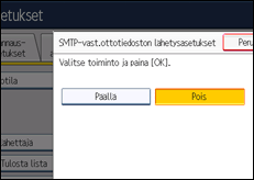 Käyttöpaneelin näytön kuvaus