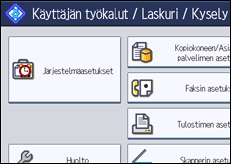 Käyttöpaneelin näytön kuvaus