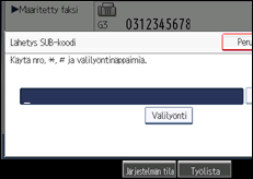 Käyttöpaneelin näytön kuvaus