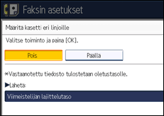 Käyttöpaneelin näytön kuvaus