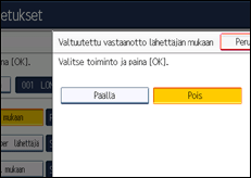 Käyttöpaneelin näytön kuvaus