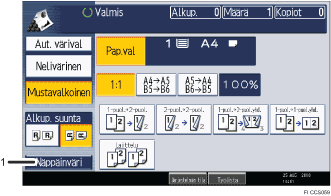 Käyttöpaneelin numeroitu näyttö