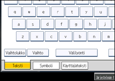 Käyttöpaneelin näytön kuvaus
