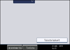 Käyttöpaneelin näytön kuvaus