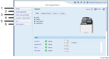 Numeroitu Internet-selaimen näytön kuva