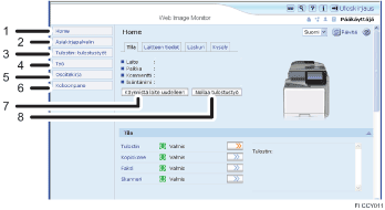 Numeroitu Internet-selaimen näytön kuva